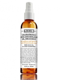 Lightweight, multi-complex leave-in treatment extends hair color vibrancy and shine. Clinically proven to instantly deliver light-reflecting shine, without silicones. Its SPF 10 defensive shield filters sun damage, one of the most harsh color aggressors and its antioxidant-rich complex slows color fading to extend healthy luster. Made in USA. 4.2 oz. Lightweight, multi-complex leave-in treatment extends hair color vibrancy and shine. Clinically proven to instantly deliver light-reflecting shine, without silicones. Its SPF 10 defensive shield filters sun damage, one of the most harsh color aggressors and its antioxidant-rich complex slows color fading to extend healthy luster. Made in USA. 4.2 oz.