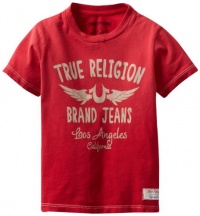 True Religion Boys 2-7 Achilleus Short Sleeve Logo Crew Neck Tee, High Red, Medium True Religion Boys 2-7 Achilleus Short Sleeve Logo Crew Neck Tee, High Red, Medium