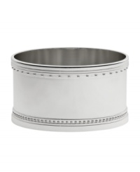 Echoing the elegant details of a wedding dress, Vera Wang's Grosgrain wine coasters marry clean lines in a lavish silver plate with ribbon-inspired trim. Echoing the elegant details of a wedding dress, Vera Wang's Grosgrain wine coasters marry clean lines in a lavish silver plate with ribbon-inspired trim.