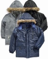 Hunker down in these heavyweight jackets from iExtreme, perfect for protecting him for the extreme weather to come. Hunker down in these heavyweight jackets from iExtreme, perfect for protecting him for the extreme weather to come.