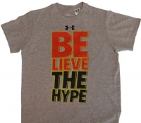 Under Armour Boy's UA Believe The Hype Shirt Gray-Medium Under Armour Boy's UA Believe The Hype Shirt Gray-Medium