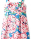 Lilly Pulitzer Girls 2-6X Little Leandra Dress, Flutter Blue Lucky Charm, 4