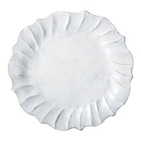 Handmade from Venetian terra marrone, or brown clay, this distressed white salad plate brings a note of rustic elegance to your dining table. Handmade from Venetian terra marrone, or brown clay, this distressed white salad plate brings a note of rustic elegance to your dining table.
