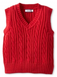 Kitestrings Boys 2-7 Toddler Cable Knit V-Neck Sweater Vest, Red, 2T Kitestrings Boys 2-7 Toddler Cable Knit V-Neck Sweater Vest, Red, 2T