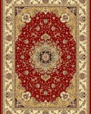 Safavieh Lyndhurst Collection LNH329C Red and Ivory Area Rug, 5-Feet 3-Inch by 7-Feet 6-Inch