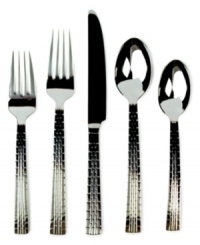An elegant dot pattern distinguishes Lauren by Ralph Lauren's Watchband 5-piece place settings, suffusing your table with an air of sophistication and refinement. Coordinates with Spectator dinnerware. An elegant dot pattern distinguishes Lauren by Ralph Lauren's Watchband 5-piece place settings, suffusing your table with an air of sophistication and refinement. Coordinates with Spectator dinnerware.