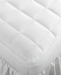 Classically comfortable. Featuring a box-stitch top in pure cotton and soft fiberfill, this Lauren Ralph Lauren mattress pad offers a soothing layer of luxury for an exceptionally restful night. Classically comfortable. Featuring a box-stitch top in pure cotton and soft fiberfill, this Lauren Ralph Lauren mattress pad offers a soothing layer of luxury for an exceptionally restful night.