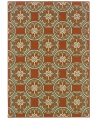 Plant something fresh on your patio. This Sphinx area rug adds irresistible style to any indoor or outdoor gathering space, featuring a vibrant floral motif constructed from soft and durable polypropylene that's tough, weather-resistant and easy to clean. (Clearance) Plant something fresh on your patio. This Sphinx area rug adds irresistible style to any indoor or outdoor gathering space, featuring a vibrant floral motif constructed from soft and durable polypropylene that's tough, weather-resistant and easy to clean. (Clearance)