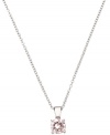 Fit for a princess! Crafted in platinum over sterling silver, CRISLU's round-cut pink cubic zirconia (1/2 ct. t.w.) children's necklace adds just the right amount of shine. Approximate length: 13 inches + 1-1/2-inch extender. Approximate drop: 1-1/2 inches.