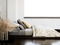 Calvin Klein Flaxen European Sham Silk Rib - Cement Calvin Klein Flaxen European Sham Silk Rib - Cement