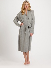 Ultimate luxury when you desire it most in pure, cloud-soft cashmere with a cabled design and easy-wearing fit. Shawl collarBelted waistPatch pocketsCashmereDry cleanImported Ultimate luxury when you desire it most in pure, cloud-soft cashmere with a cabled design and easy-wearing fit. Shawl collarBelted waistPatch pocketsCashmereDry cleanImported