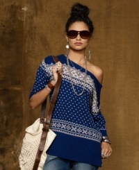 Denim & Supply Ralph Lauren's hardy knit is a modern take on heritage chic with its softly knit trim, classic Fair Isle pattern and banded hem. Denim & Supply Ralph Lauren's hardy knit is a modern take on heritage chic with its softly knit trim, classic Fair Isle pattern and banded hem.