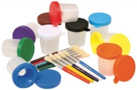 No-Spill Paint Cups & Brushes Assortment No-Spill Paint Cups & Brushes Assortment