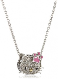 Hello Kitty Sweet Statement Princess Sterling-Silver Pendant Necklace