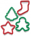 Wilton Holiday Grippy Cookie Cutters, Set of 4