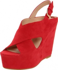 Dolce Vita Women's Julie Wedge Sandal, Red Suede, 8 M US Dolce Vita Women's Julie Wedge Sandal, Red Suede, 8 M US