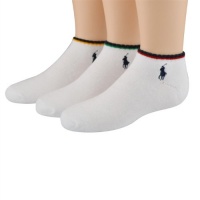 Polo Ralph Lauren boys Double Stripe no show socks white 3pairs - 9-11 (shoe size 4-10) Polo Ralph Lauren boys Double Stripe no show socks white 3pairs - 9-11 (shoe size 4-10)