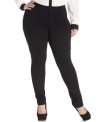 Smarten up your casual look with Jessica Simpson's plus size jeggings, crafted from a ponte-knit.