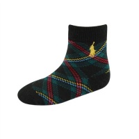 Polo Ralph Lauren infant boys Plaid Crew grippers socks black 1 pair - 6-12 months Polo Ralph Lauren infant boys Plaid Crew grippers socks black 1 pair - 6-12 months