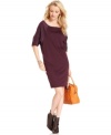 In a relaxed shape, this RACHEL Rachel Roy sheath dress is perfect for a day-to-night downtown look -- pair it with booties!