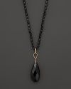 Onyx lentils add rich texture to 14K yellow gold. By Nancy B.