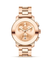 A sleek, simple design lends modern elegance to this Movado BOLD watch with three subdials and date display. A sleek, simple design lends modern elegance to this Movado BOLD watch with three subdials and date display.