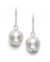 Simply stunning. Classic silvertone mixed metal ball earrings by Lauren by Ralph Lauren. Approximate drop: 1 inch.
