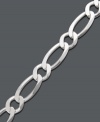 Highlight your tanned legs in this shining anklet by Giani Bernini. Perfect for summer-time style, this sterling silver anklet features a Figaro link chain. Approximate length: 9 inches.