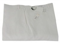 Calvin Klein Mens Flat Front Solid White Linen Dress Pants Calvin Klein Mens Flat Front Solid White Linen Dress Pants