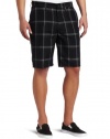 Hurley Men's Puerto Rico Plaid Walkshort, Black, 32