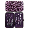 Manual Woodworkers & Weavers Purple Leopard Purse Sized Manicure Set