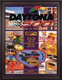 NASCAR Framed 36 x 48 Daytona 500 Program Print Race Year: 37th Annual - 1995 NASCAR Framed 36 x 48 Daytona 500 Program Print Race Year: 37th Annual - 1995