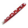 Tweezerman  Slant Tweezer with Swarovski Crystals, Signature Red