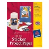 Avery Sticker Project Paper, White, 8.5 x 11 Inches, Pack of 15 (03383)