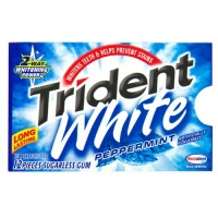 Trident White Gum, Peppermint, 12-Piece Packages (Pack of 12)