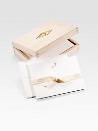 An original Charles Fradin shoe illustration is hand-pressed on cotton card stock to add a decidedly fashionable touch to your next thoughtful note. 18 cards housed in a gold-stamped wood box High-quality cotton card stock Box: 7W X 2H X 5½L Cards: 6¾W X 4½H Made in USA An original Charles Fradin shoe illustration is hand-pressed on cotton card stock to add a decidedly fashionable touch to your next thoughtful note. 18 cards housed in a gold-stamped wood box High-quality cotton card stock Box: 7W X 2H X 5½L Cards: 6¾W X 4½H Made in USA