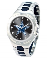 How 'bout them Cowboys! Root for your team 24/7 with this sporty watch from Game Time. Features a Dallas Cowboys logo at the dial. How 'bout them Cowboys! Root for your team 24/7 with this sporty watch from Game Time. Features a Dallas Cowboys logo at the dial.