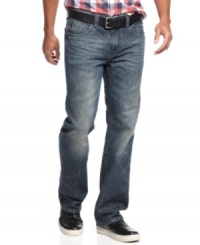 Wash away your denim blues with these vintaged jeans from Marc Ecko Cut & Sew. Wash away your denim blues with these vintaged jeans from Marc Ecko Cut & Sew.