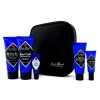 First Class Five Travel Kit: All Over Wash + Conditioning Shave + Face Moisturizer + Eye Gel + Lip Balm + Face Buff Sample + Bag - Jack Black - Day Care - 6pcs+1bag