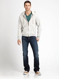 Subtle distressing and 3D hand sanded whiskering adds character to this slim update on a classic denim fit with signature squiggle back pockets.Five-pocket styleButton flyInseam, about 3498% cotton/2% spandexMachine washMade in USA Subtle distressing and 3D hand sanded whiskering adds character to this slim update on a classic denim fit with signature squiggle back pockets.Five-pocket styleButton flyInseam, about 3498% cotton/2% spandexMachine washMade in USA