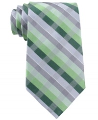 Get on the grid. This silk tie from Michael Kors is a visually stunning graphic in a fresh palette. Get on the grid. This silk tie from Michael Kors is a visually stunning graphic in a fresh palette.