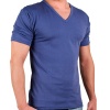 Men's New Lycra Jersey V-Neck Short Sleeve T-Shirt