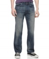 These light wash jeans from Marc Ecko are infused with sandblasted style to give you a vintage vibe this season.