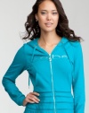 bebe Bebe Logo Mesh Peplum Hoodie -Web Exclusive