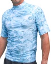 Loose Fit Men's Rash Guard UPF 50+ UV Protection Surf Swim Shirt Rashie Short Sleeve Rashguard Tee