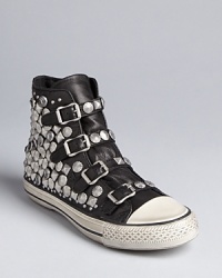 Fashion victim? Hardly; more like fashion victor; these boldly stylish Ash sneakers feature over-the-top studs and styling that will take basic looks above and beyond. Fashion victim? Hardly; more like fashion victor; these boldly stylish Ash sneakers feature over-the-top studs and styling that will take basic looks above and beyond.