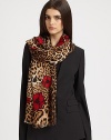 A sheer design featuring luxurious silk with a chic leopard print. SilkAbout 27½ X 78¾Dry cleanMade in Italy