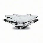 Sensuous undulations play with the light in this curvy crystal bowl.