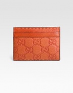 Guccissima leather card case with leather trim. Five card slots 3.9W X 3H Made in Italy 