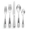 Positively riveting, this rivet-bordered flatware from Ricci Argentieri is elegant and refined.